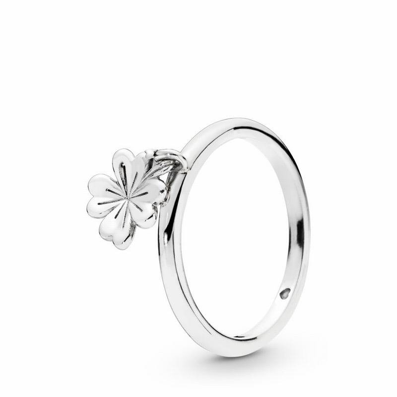 Pandora Dangling Clover Stackable Ring Ireland - Sterling Silver - 214739WMI